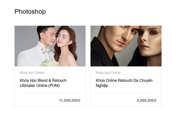 khóa học học chỉnh sửa ảnh Photoshop