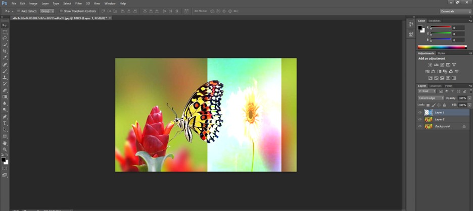chế độ Lighten khoang thứ ba của bảng chế độ Blending trong Photoshop
