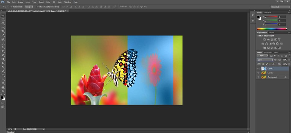 Chế độ Clolor là nhóm chế độ Blending cuối cùng trong Photoshop